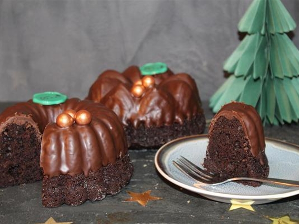 Kerstcake chocolade tulband klein